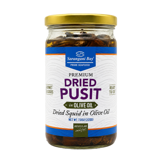Sarangani Bay Premium Dried Pusit In Olive Oil - Regular - 24/220g | 7.8oz