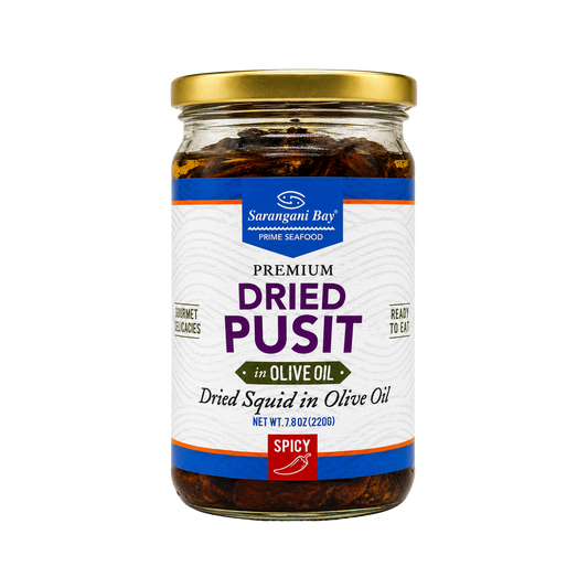 Sarangani Bay Premium Dried Pusit In Olive Oil - Spicy - 24/220g | 7.8oz