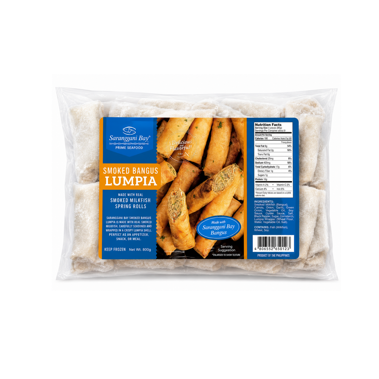 Sarangani Bay Smoked Bangus Lumpia - 6/2lbs | 32oz