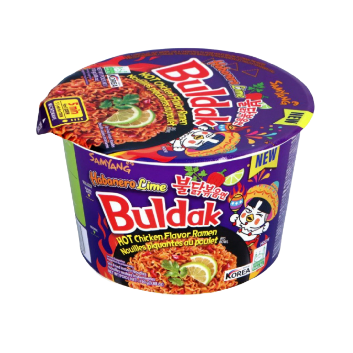 Samyang Buldak Habanero Lime Hot Chicken (Big Bowl) - 16/105g | 3.70oz