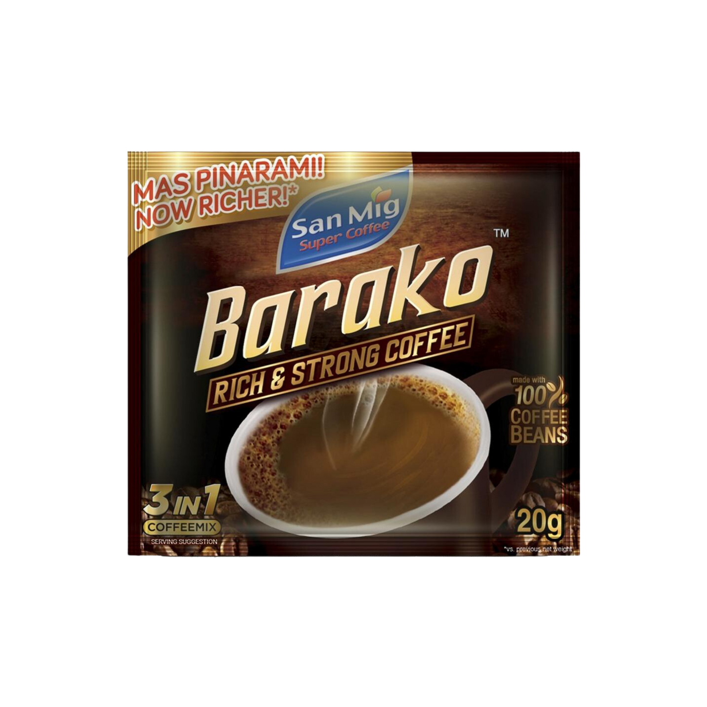 San Mig Super Coffee 3-in-1 (Barako Strips) - 10x24/20g | 0.71oz