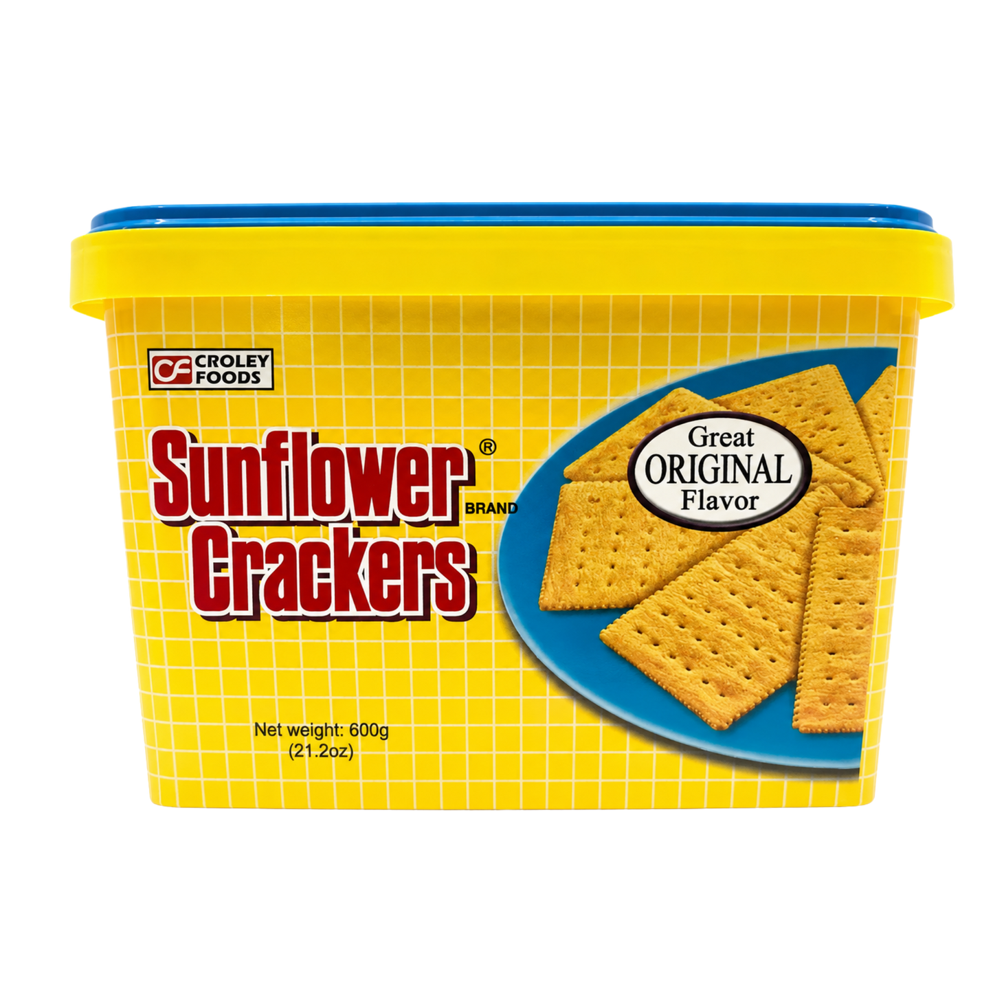 Sunflower Crackers Plain (Tub) - 12/600g
