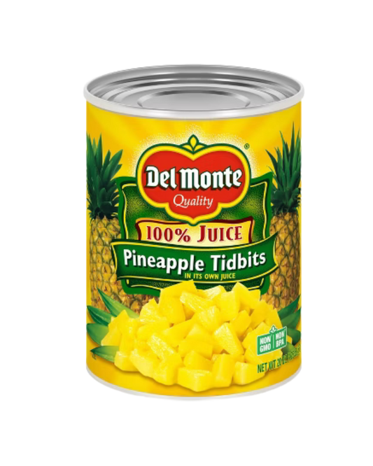 Del Monte Pineapple Tidbits- 12/20oz