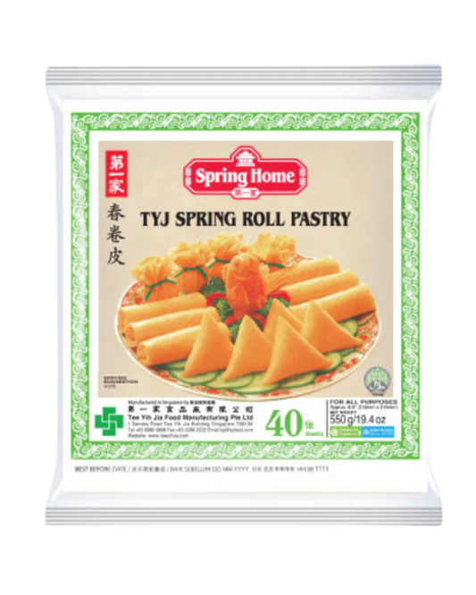 TYJ Spring Roll Pastry 8.5" (Green) - 20/19.4oz