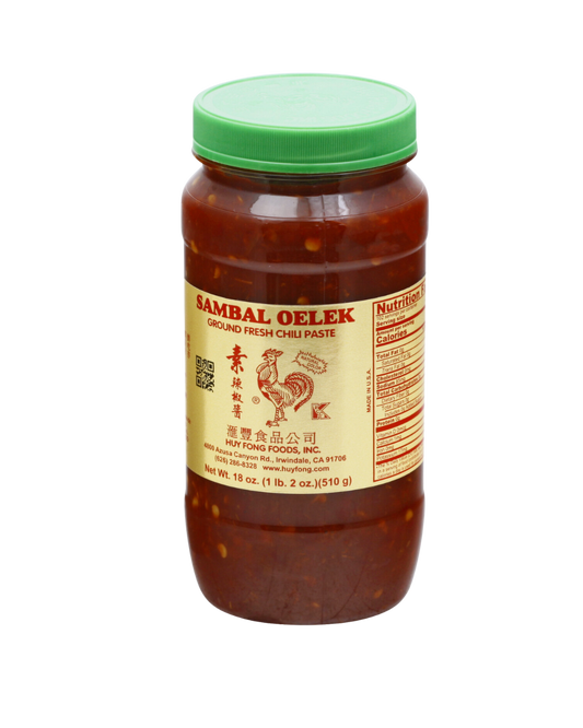 Huy Fong Sambal Oelek Ground Chili Paste - - 12/510g | 18oz