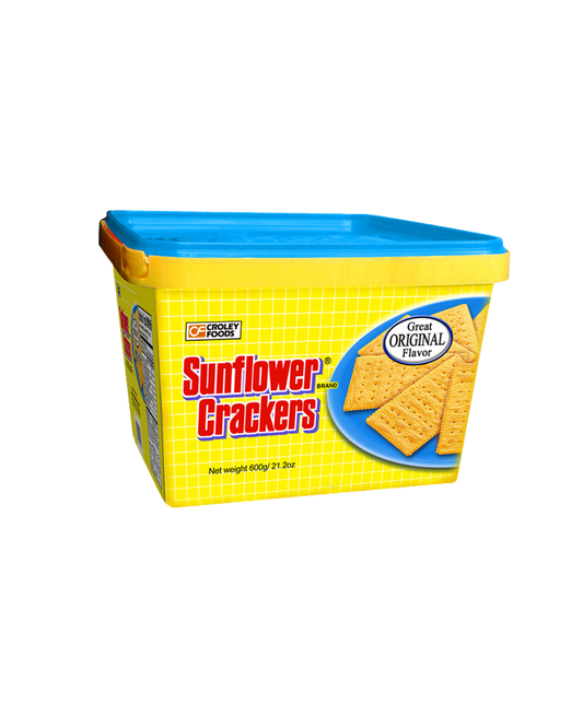 Sunflower Crackers Plain (Tub) - 12/800g
