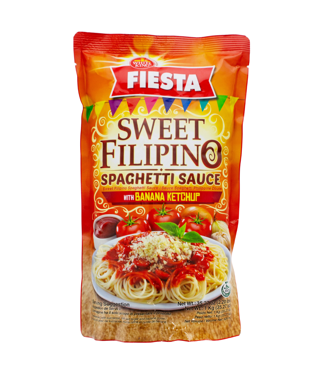 White King Fiesta Sweet Filipino Sauce w/ Banana Ketchup - 12/1kg