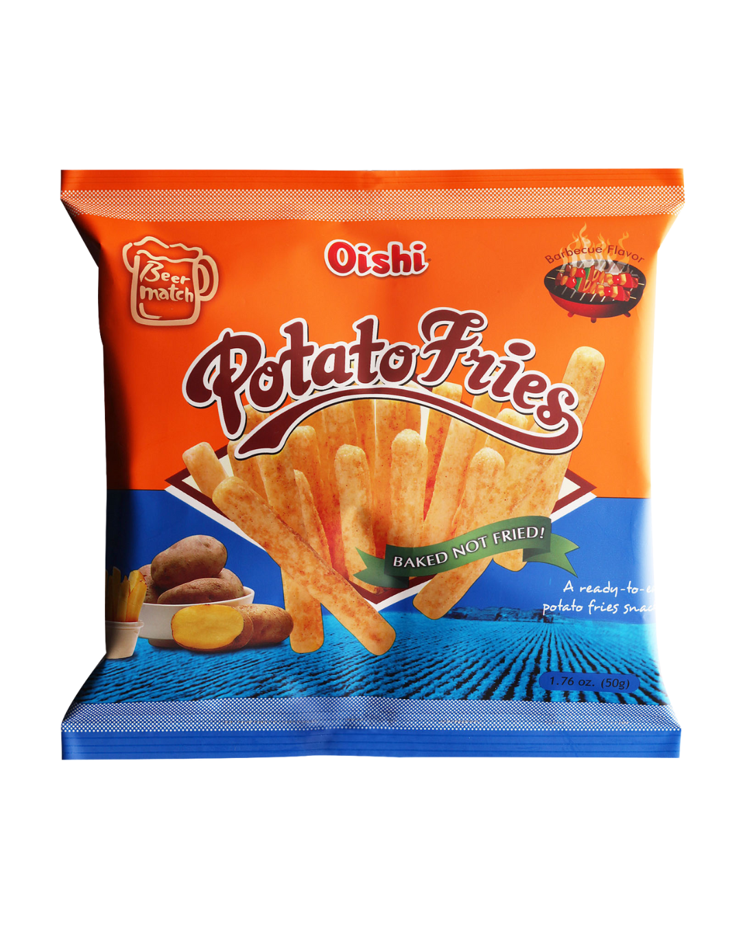 Oishi Potato Fries Barbecue Flavor - 50/50g | 1.76oz