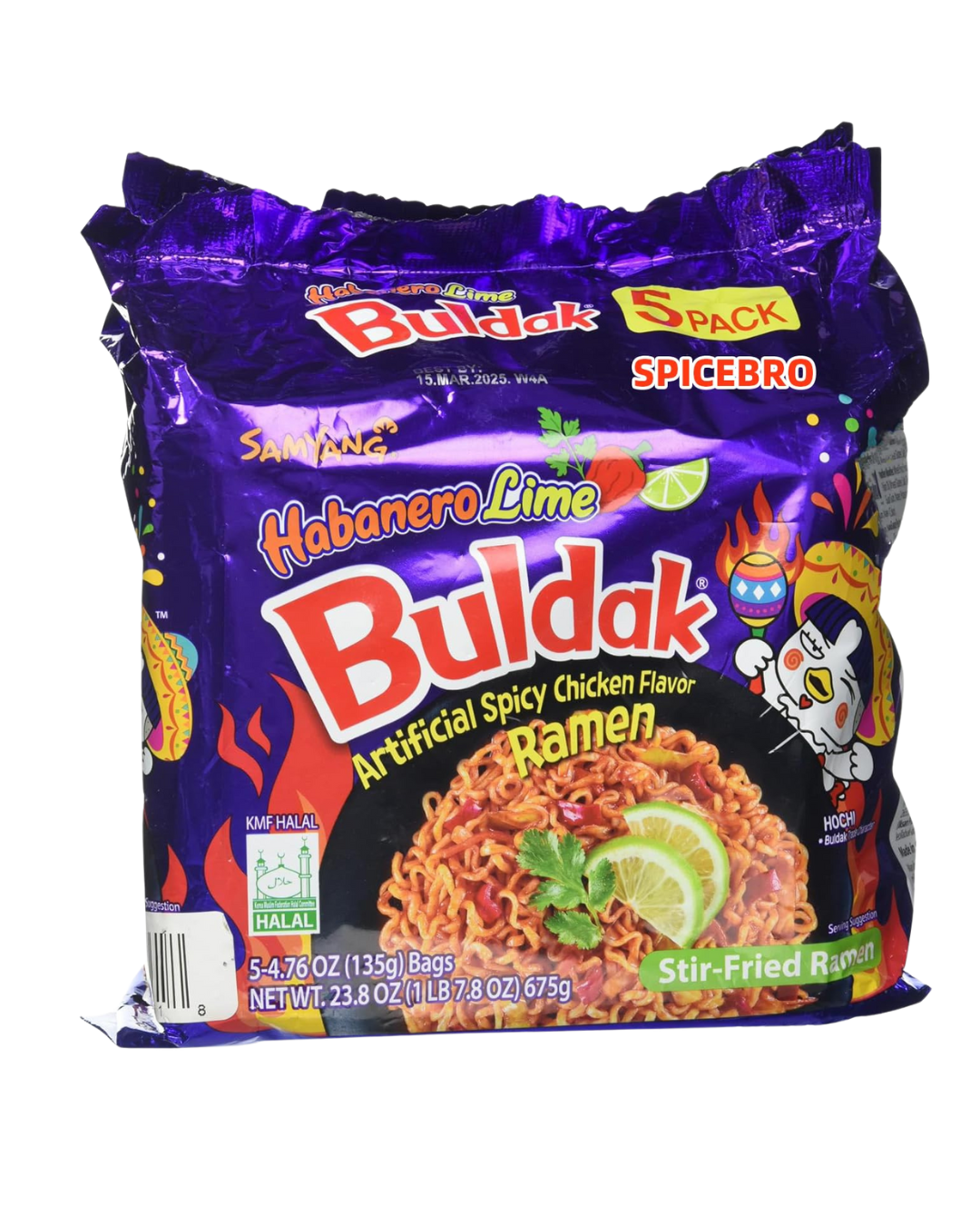 Samyang Buldak Habanero Lime Hot Chicken - 8x5/140g | 4.76oz