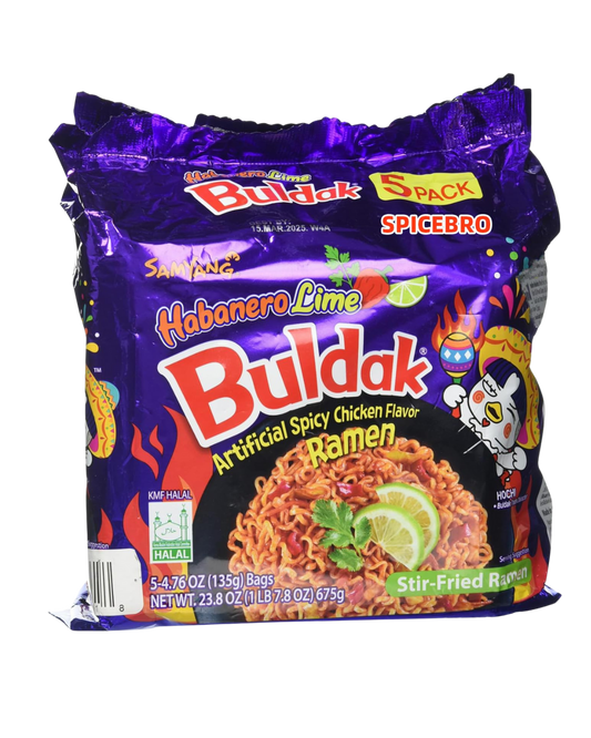 Samyang Buldak Habanero Lime Hot Chicken - 8x5/140g | 4.76oz