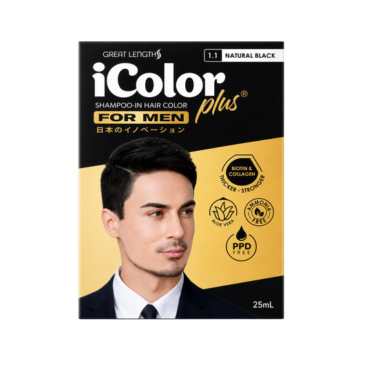 Icolor Shampoo-In Hair Color For Men - Natural Black - 1x10/25ml